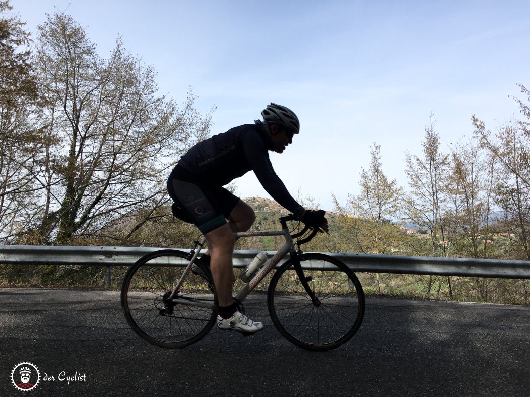 Rennrad, Italien, Toskana, Val d'Orcia, Montalcino