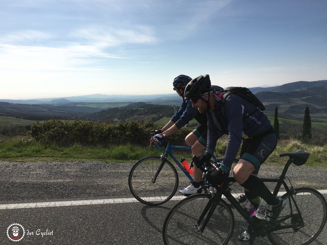 Rennrad, Italien, Toskana, Val d'Orcia, Montalcino