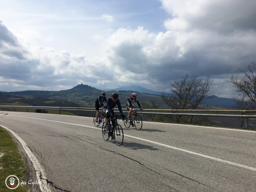 Rennrad, Italien, Toskana, Val d'Orcia, Montepulciano, Pienza