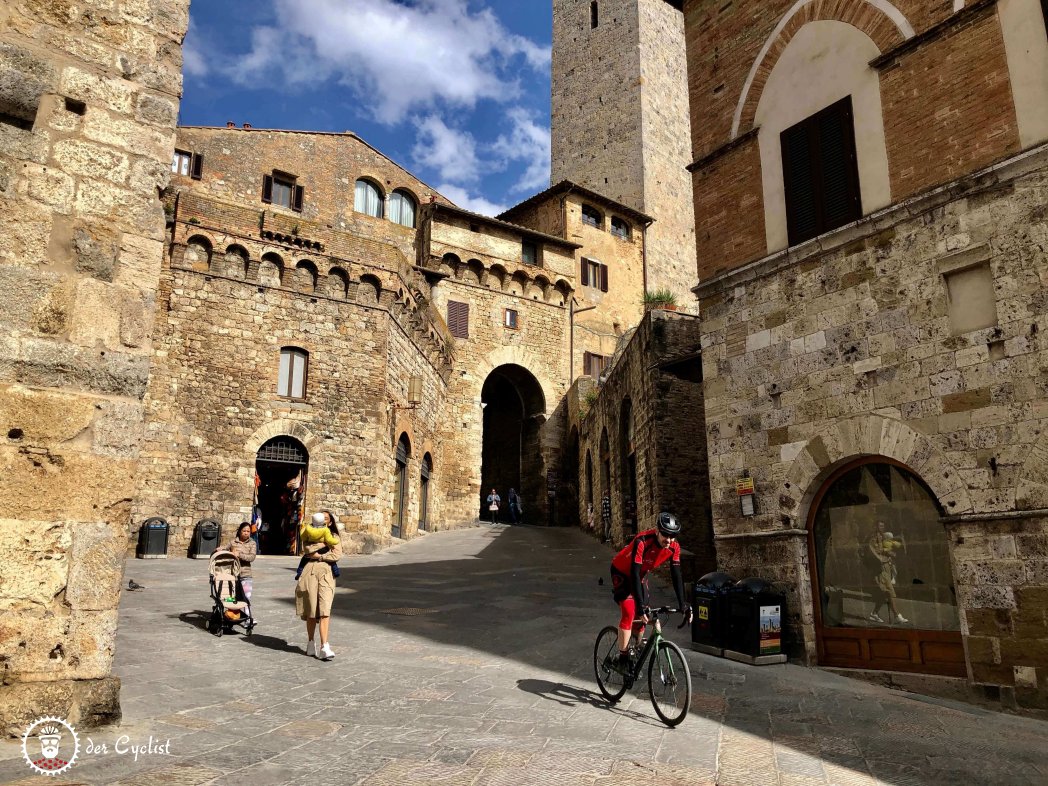 Rennrad, Italien, Toskana, Siena, Strada di chianti, Strade bianche, San Gimignano